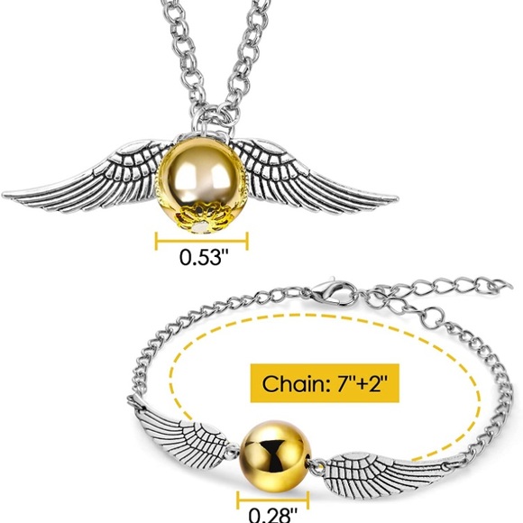 Gold Plated Harry Potter Style Wizard Themed Necklace - Picture 2 of 5